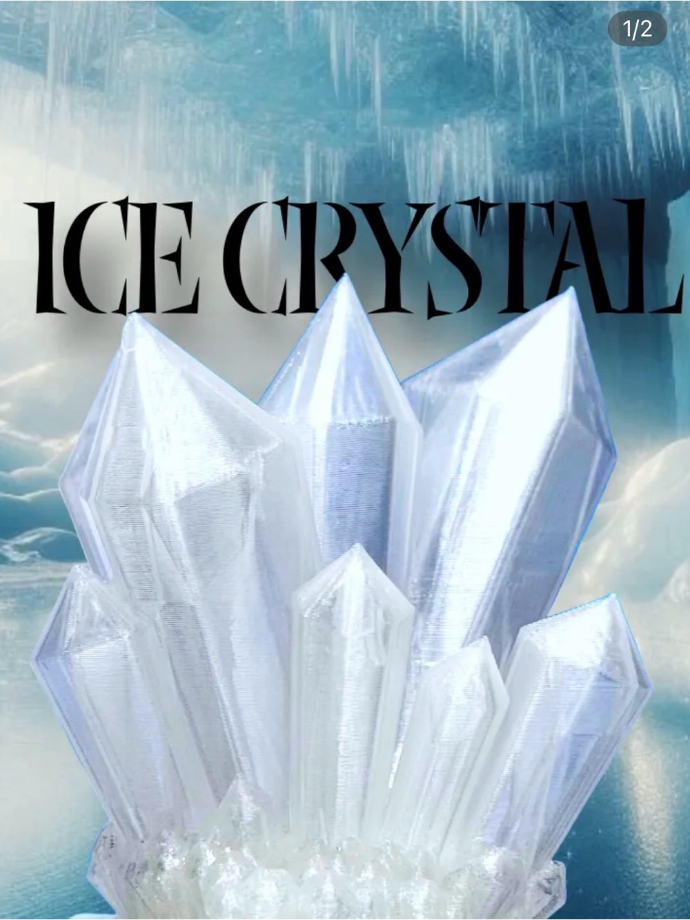 Ice Crystal Party Decoration - White Crystal 3d printed